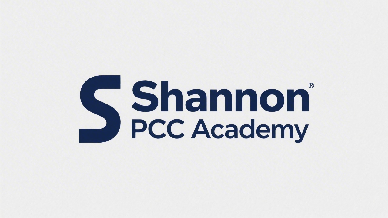 Simple text-based logo for Shannon PPC Academy in deep navy, clean sans-serif lettering without complex shapes, designed for easy recognition and modern business use.